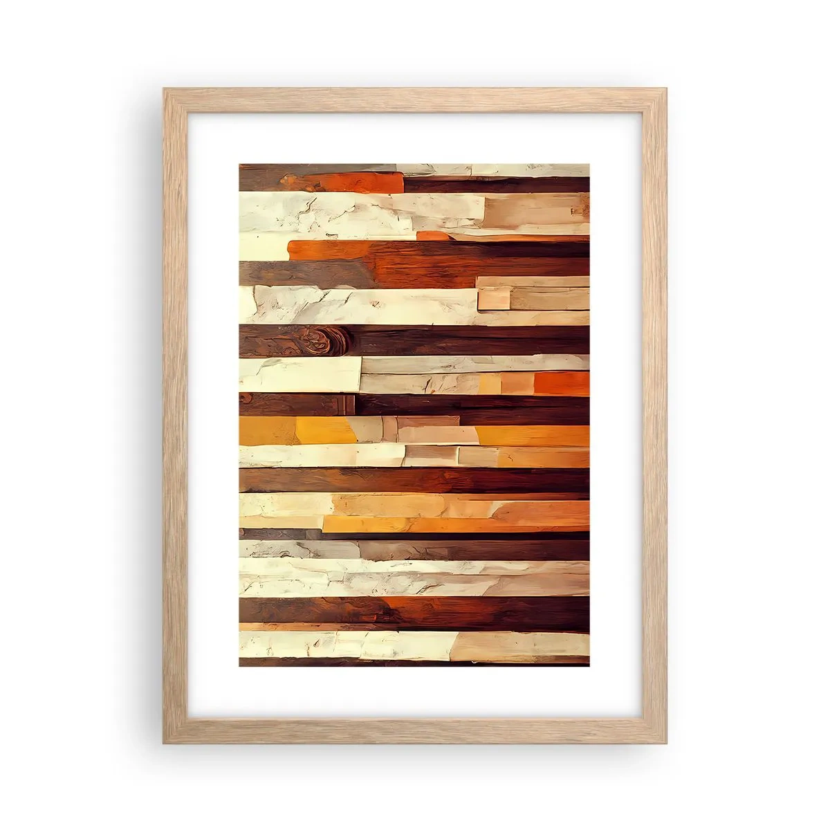 Poster in light oak frame - Anthem of Forest Birds - 30x40 cm
