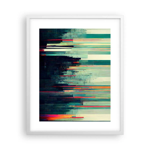 Poster in white frmae - Futuristic City - 40x50 cm