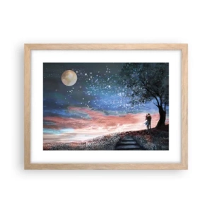 Poster in light oak frame - Starry Spectacle - 40x30 cm