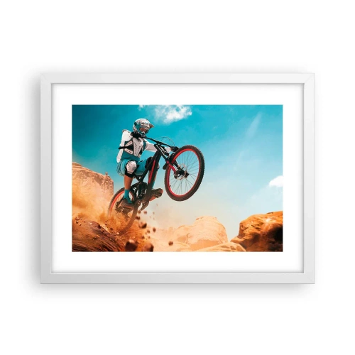 Poster in white frmae - Madness on Wheels - 40x30 cm
