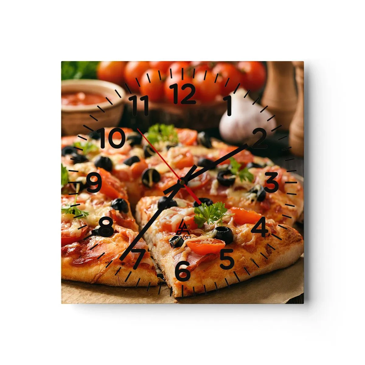 Wall clock - Clock on glass - You Baked It Again - 40x40 cm