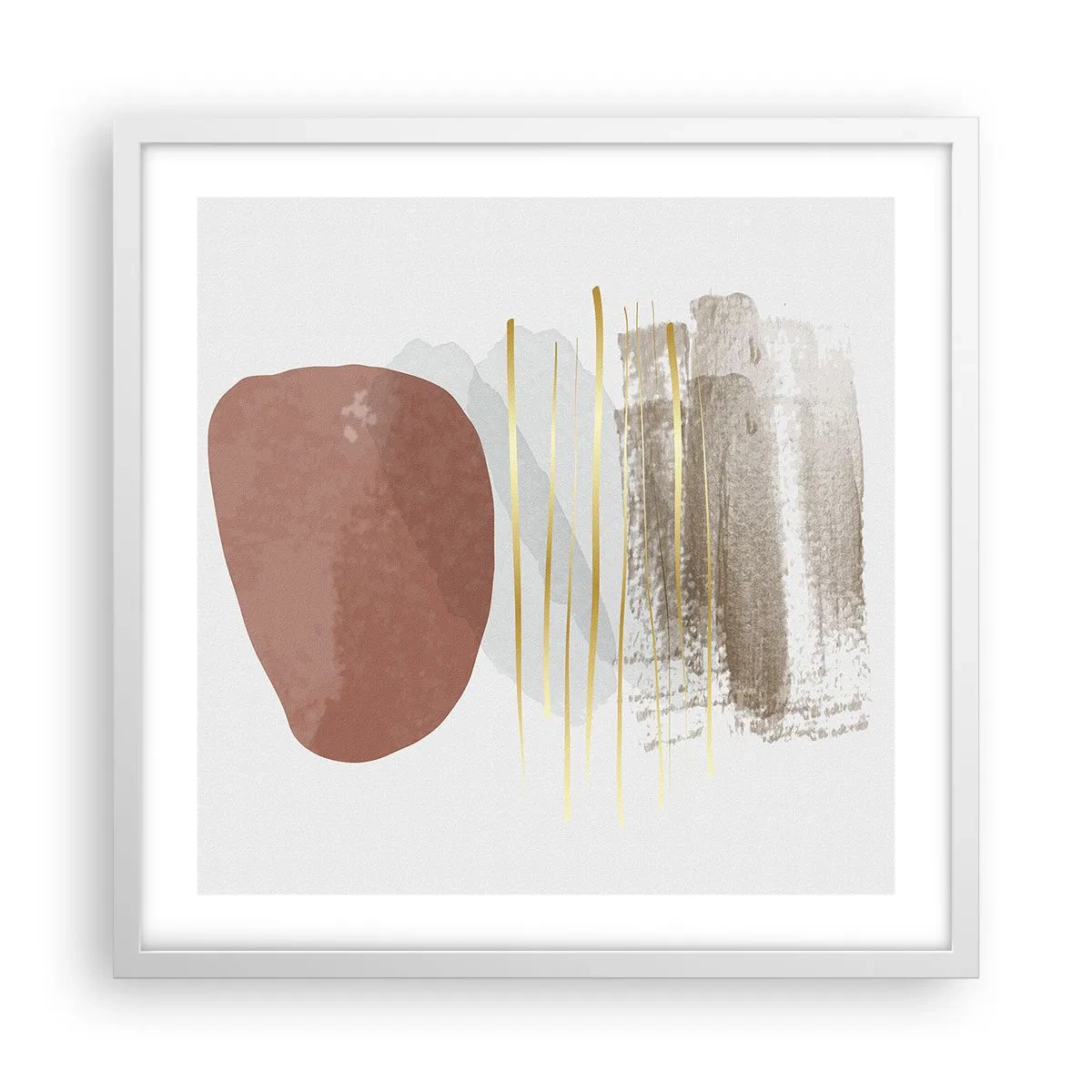 Poster in white frmae - Abstract Colonnade - 50x50 cm