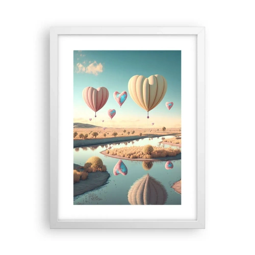 Poster in white frmae - Love Lifts You up - 30x40 cm