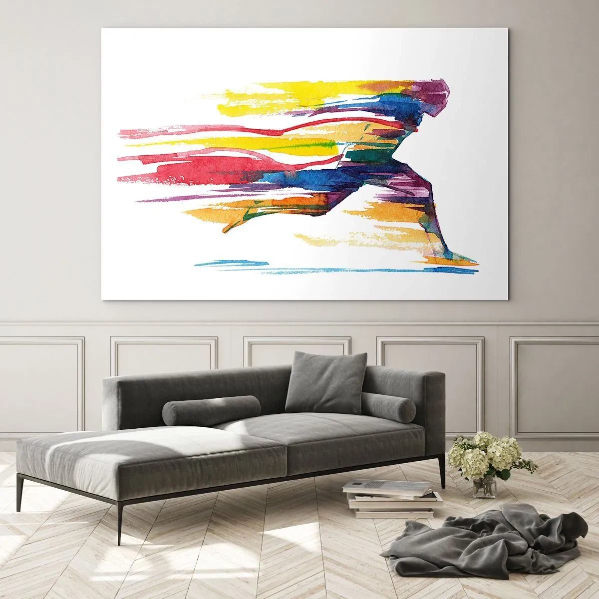 Glass picture - Run across Rainbow - 100x70 cm