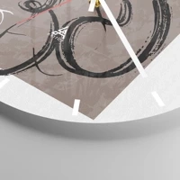 Clock face with lines