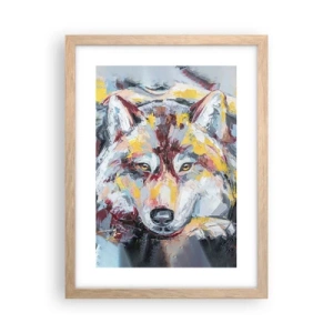 Poster in light oak frame - Wolf Eyes - 30x40 cm