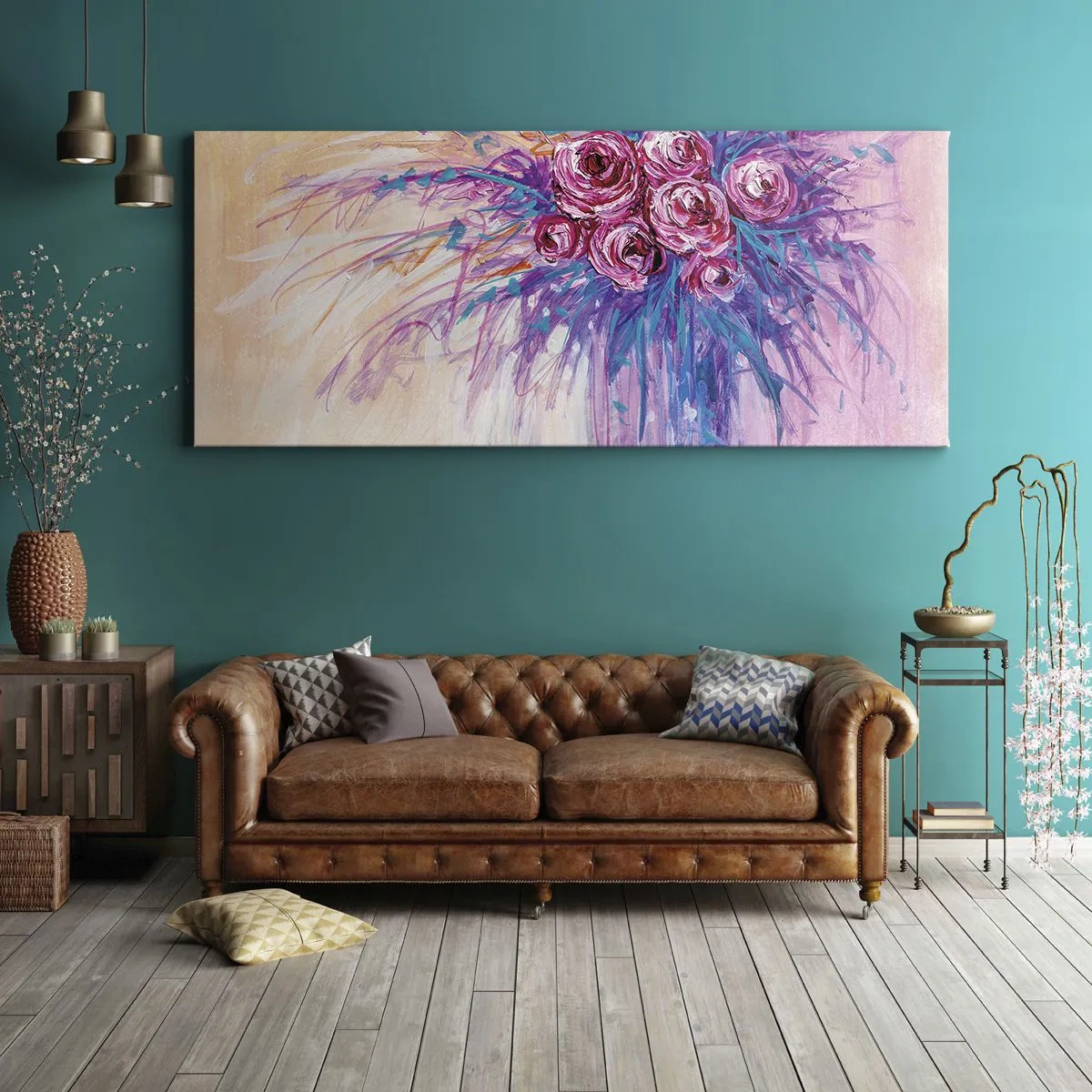 Canvas picture - Rose Fountain - 120x50 cm