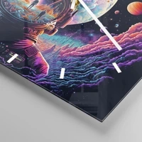 Clock face with lines