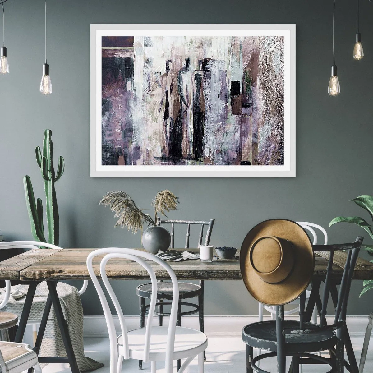 Poster in white frmae - Mysterious Trio - 40x30 cm