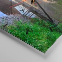 Clock face with lines