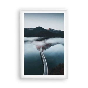 Poster in white frmae - By the Water Smooth as a Mirror - 61x91 cm