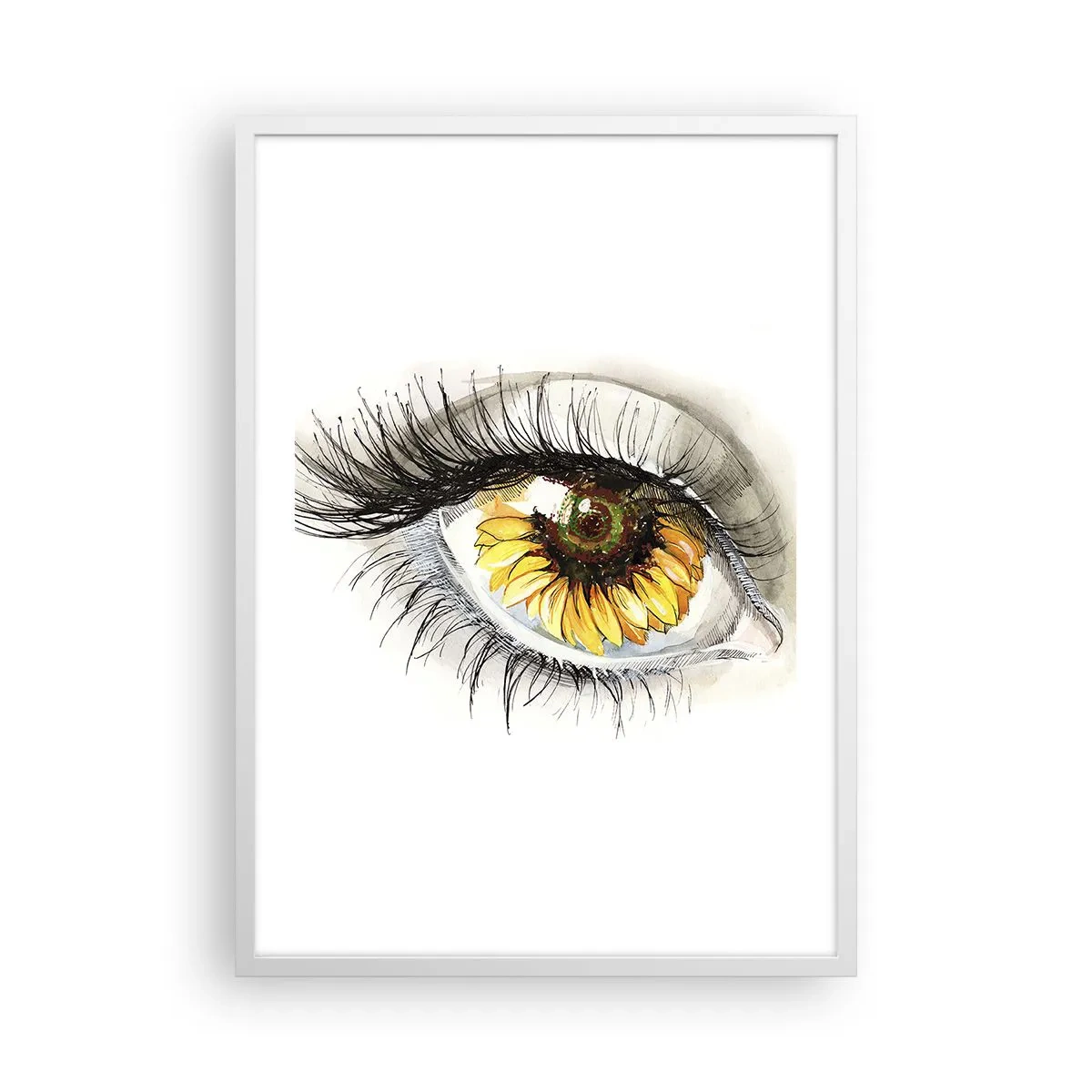 Poster in white frmae - Look Hot As a Summer - 50x70 cm