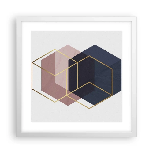 Poster in white frmae - Power of Simplicity - 40x40 cm