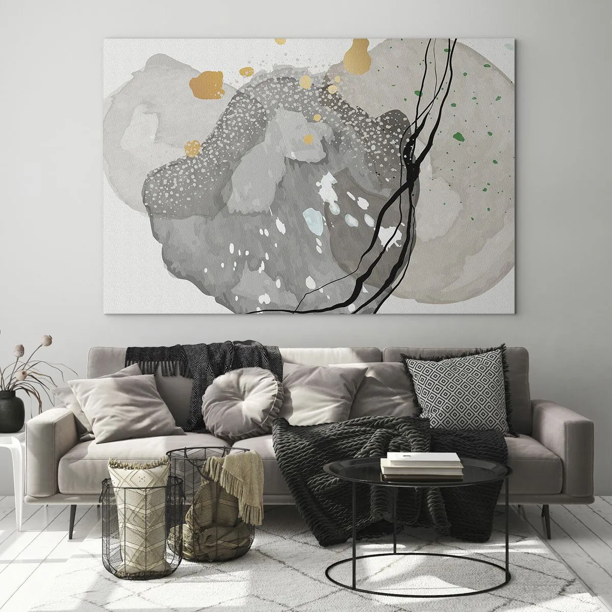 Glass picture - Organic Composition  - 120x80 cm