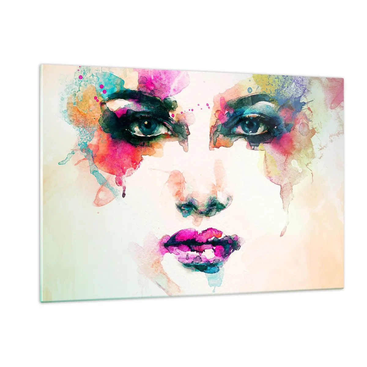 Glass picture - Portrait Painted by a Rainbow - 120x80 cm