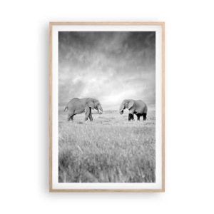 Poster in light oak frame - Grey Is Beautiful - 61x91 cm