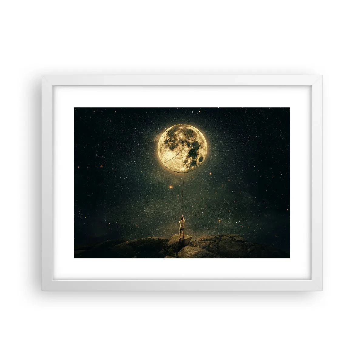 Poster in white frmae - One that Stole the Moon - 40x30 cm