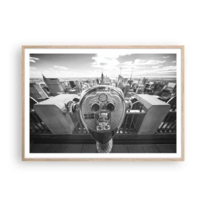 Poster in light oak frame - City of Cities - 100x70 cm