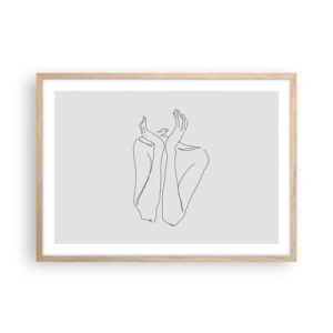 Poster in light oak frame - What Girls Are Dreaming of - 70x50 cm