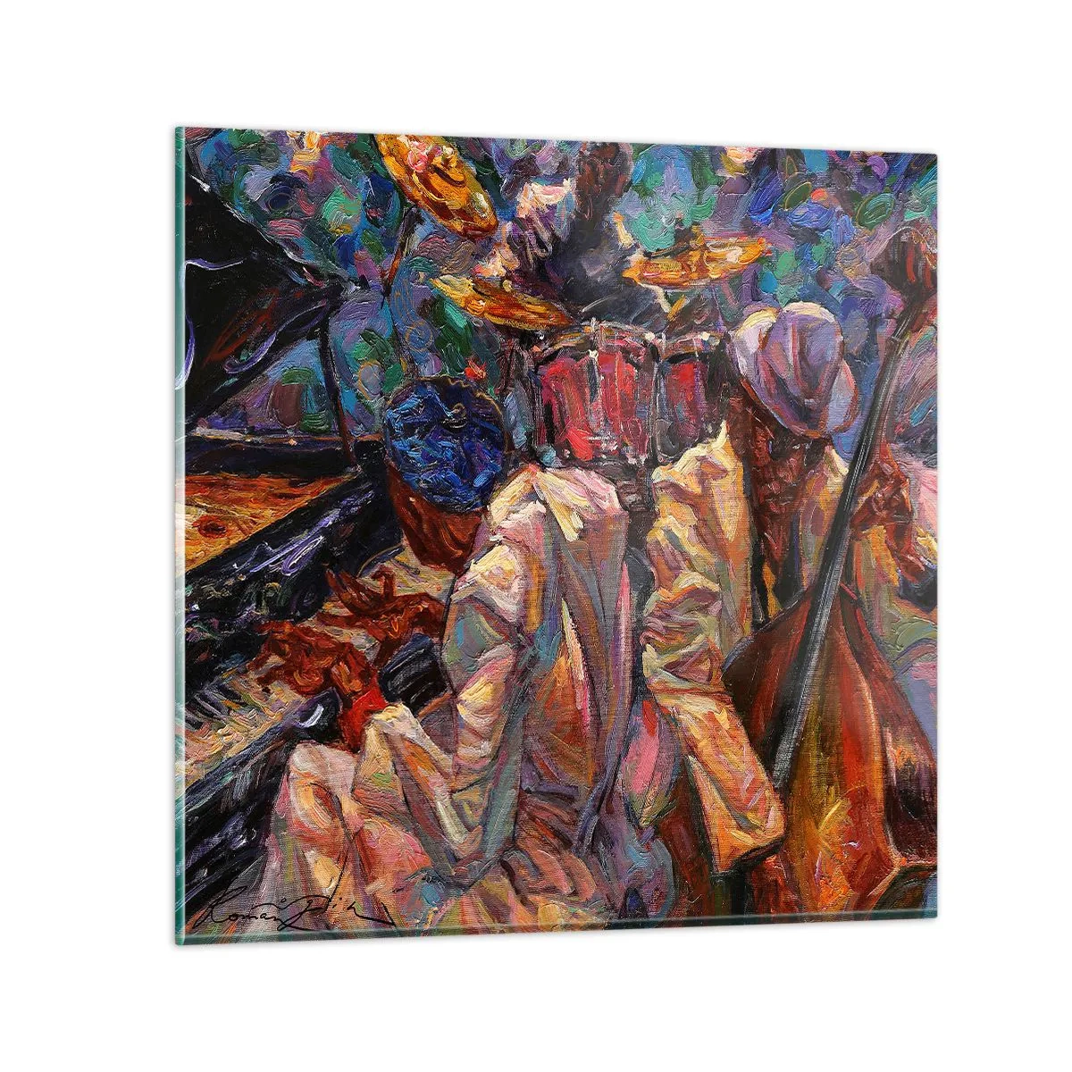 Glass picture - In the Same Rhythm - 40x40 cm