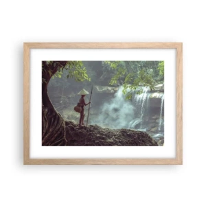 Poster in light oak frame - Friends with Nature - 40x30 cm