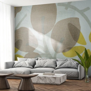 Self-Adhesive Photo Wallpaper Deluxe Sticker - Composition in Full Sunlight - Boho, Flowers, Minimalism - 500x350 cm