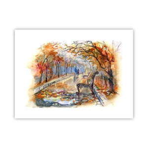 Poster - Walking together into Autumn - 40x30 cm