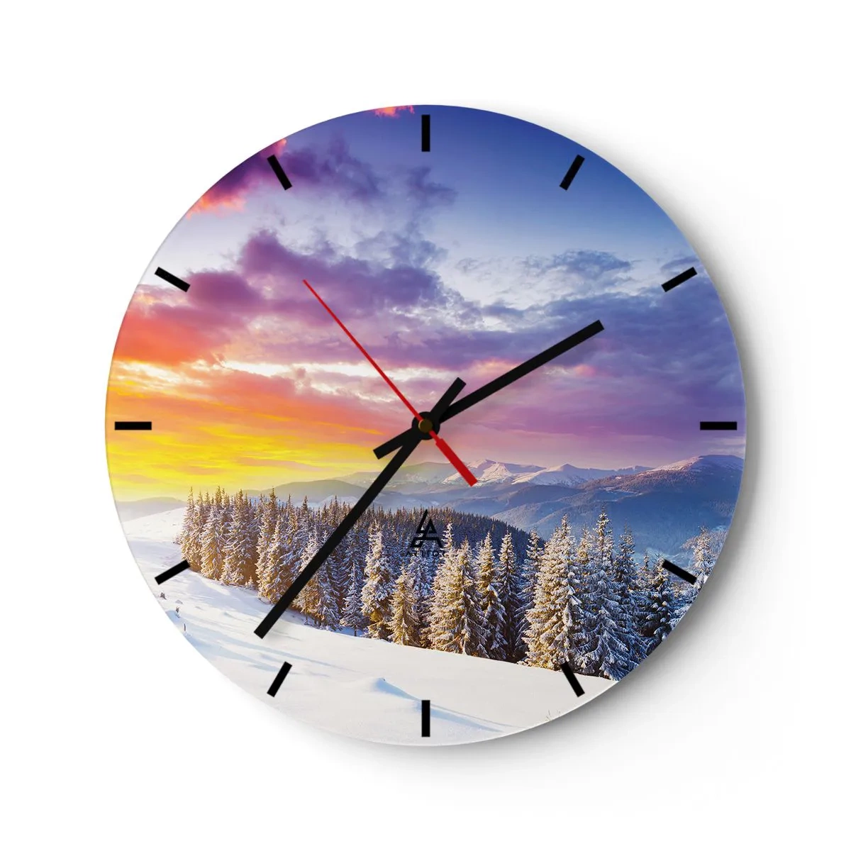 Wall clock - Clock on glass - In Plain Daylight - 40x40 cm