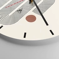 Clock face with lines