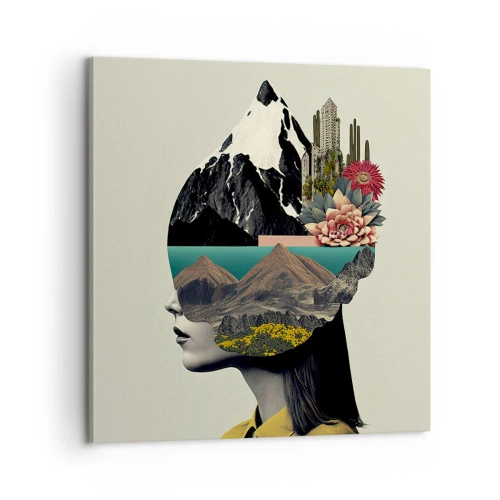 Canvas picture - Woman - Always a Mystery - 60x60 cm