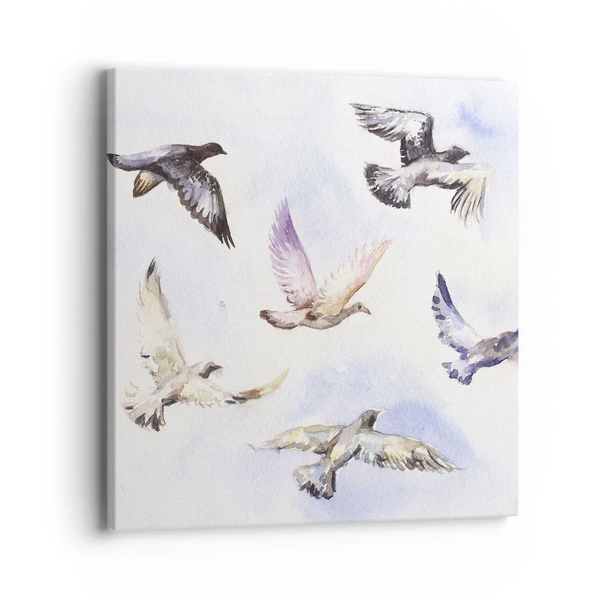 Canvas picture - Freedom in Grey and Blue - 40x40 cm