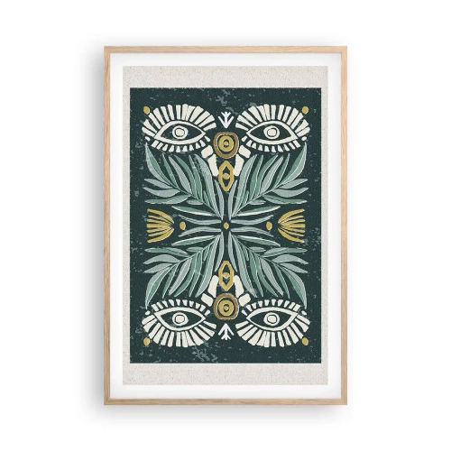 Poster in light oak frame - Like a Folklore Cutout - 61x91 cm