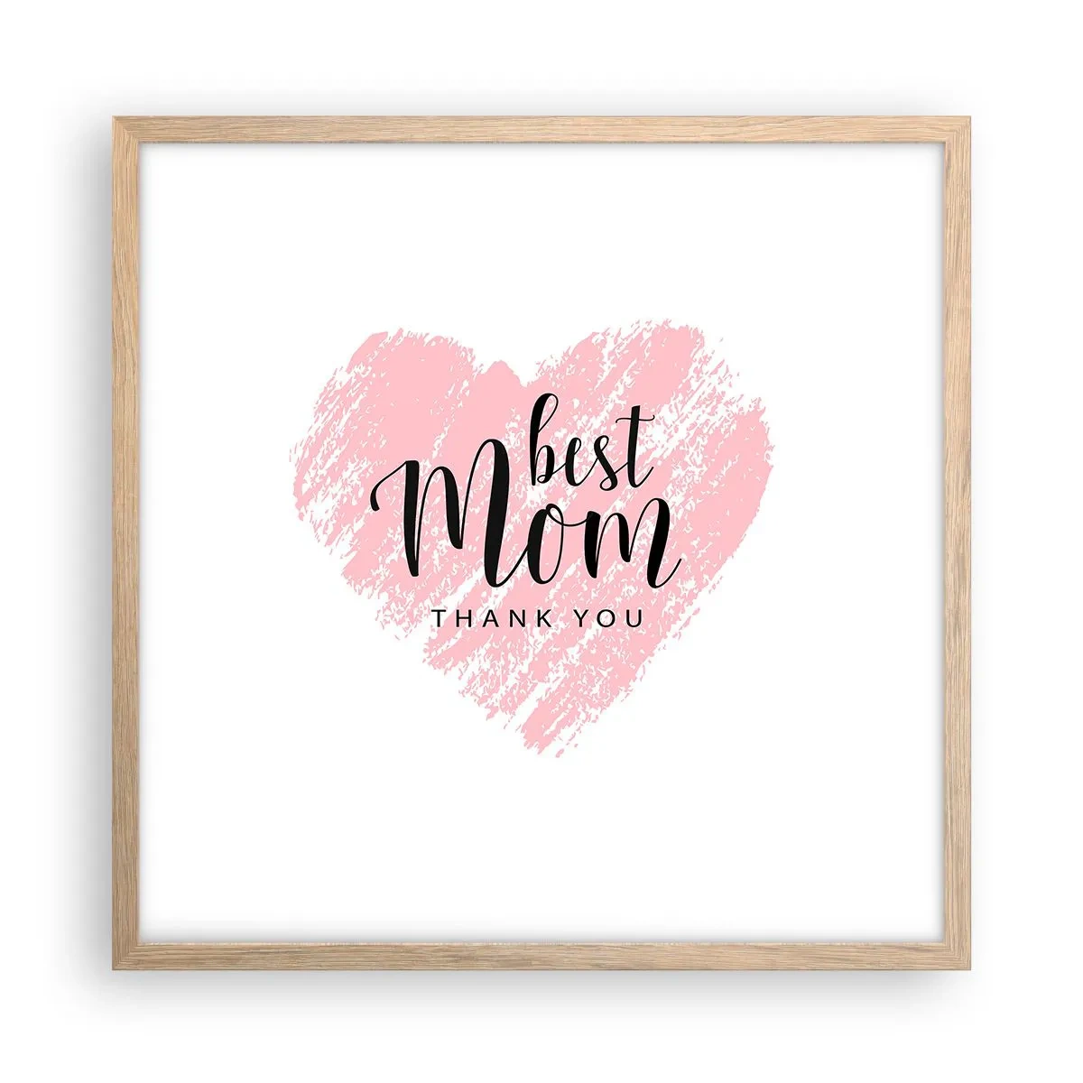 Poster in light oak frame - Always the Right Moment - 50x50 cm