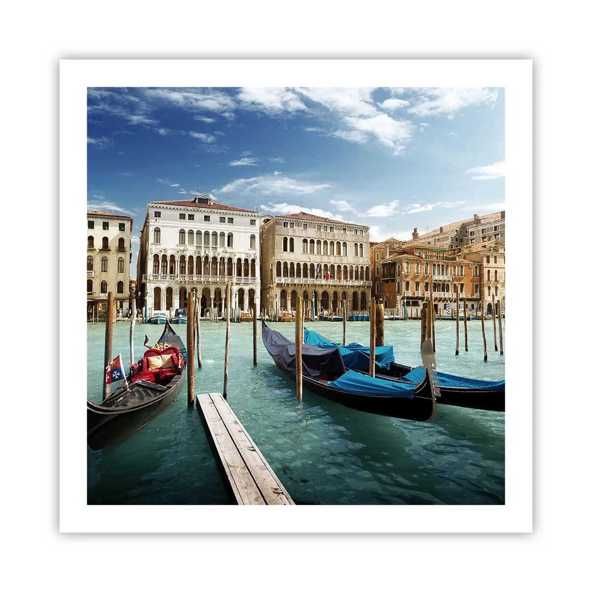 Poster - Palaces in Blue - 60x60 cm