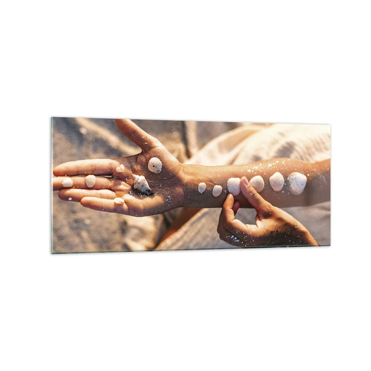 Glass picture - Beauty at Hand - 120x50 cm