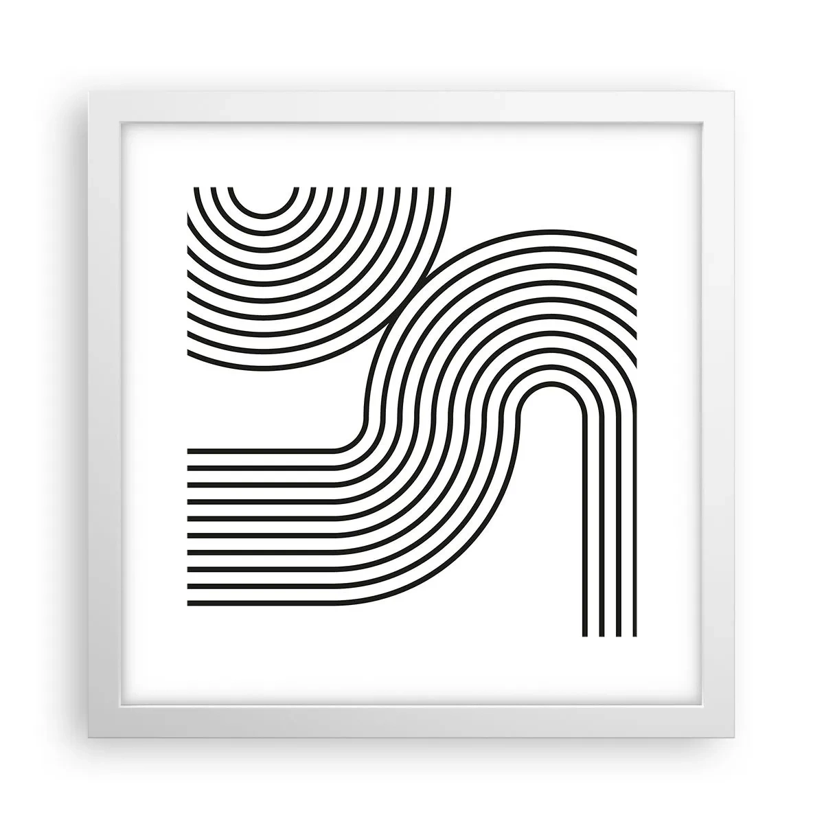 Poster in white frmae - On the Curve - 30x30 cm