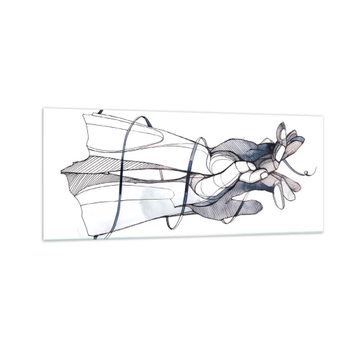 Glass picture - Study of Touch - 100x40 cm