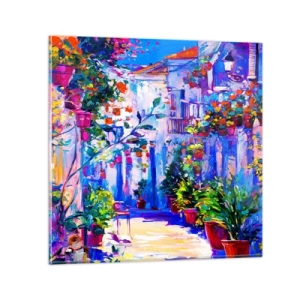 Glass picture - Impression - Italian Alley - 40x40 cm