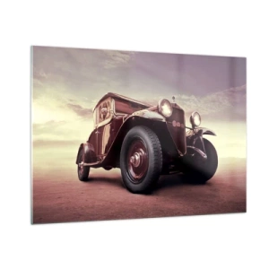 Glass picture - Let's Drive to the Past - 100x70 cm