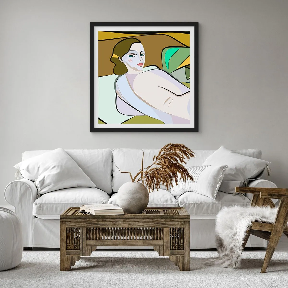 Poster in black frame - Intimate Portrait - 30x30 cm