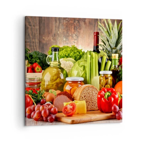 Canvas picture - Smoked, Baked, Marinated - 50x50 cm