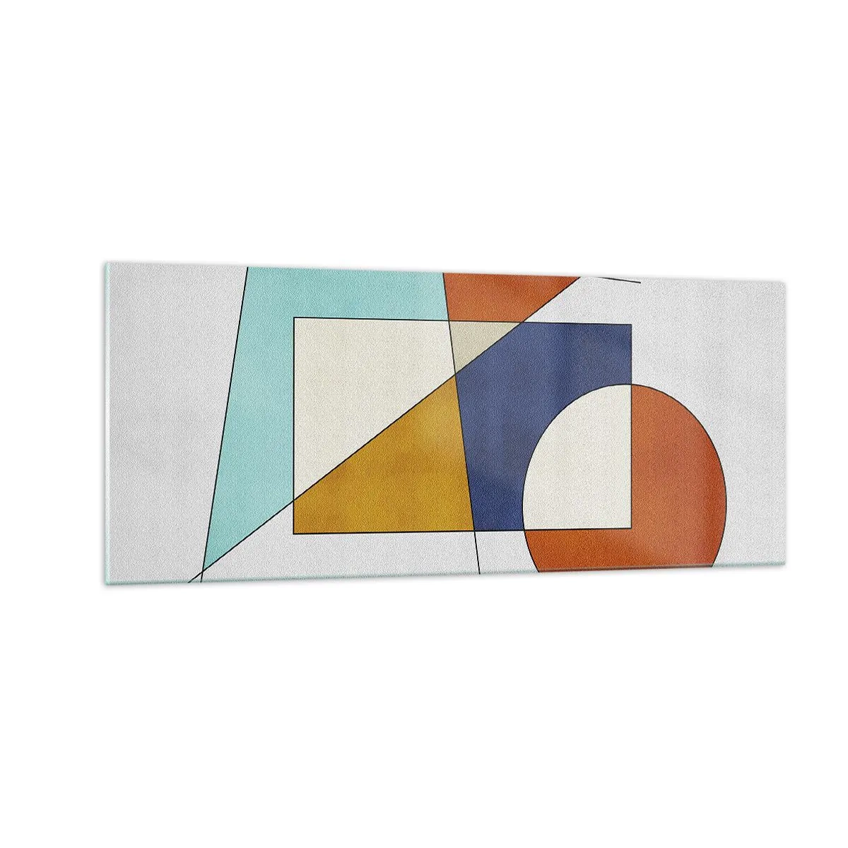 Glass picture - Abstract: Modernist Fun - 100x40 cm
