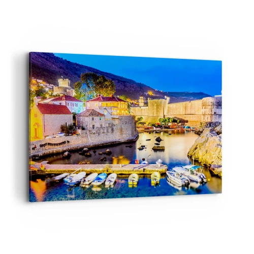 Canvas picture - Bright Night by the Adriatic Sea - 100x70 cm