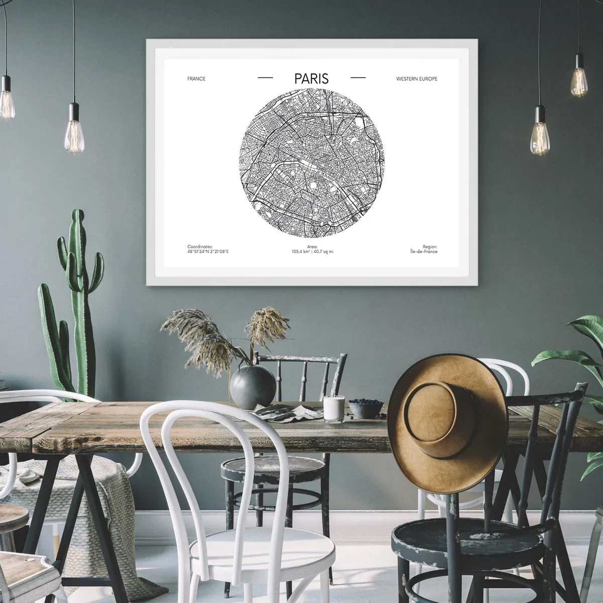 Poster in white frmae - Anatomy of Paris - 50x40 cm