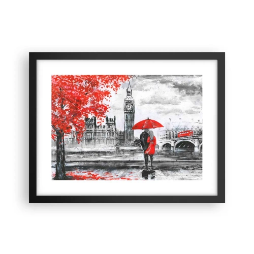 Poster in black frame - In Love with London - 40x30 cm