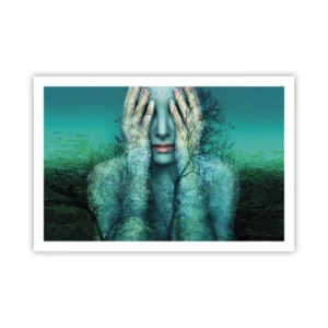 Poster - Submerged in Blue - 91x61 cm