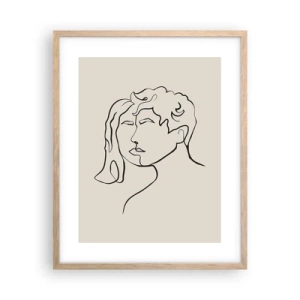 Poster in light oak frame - And It Became One - 40x50 cm