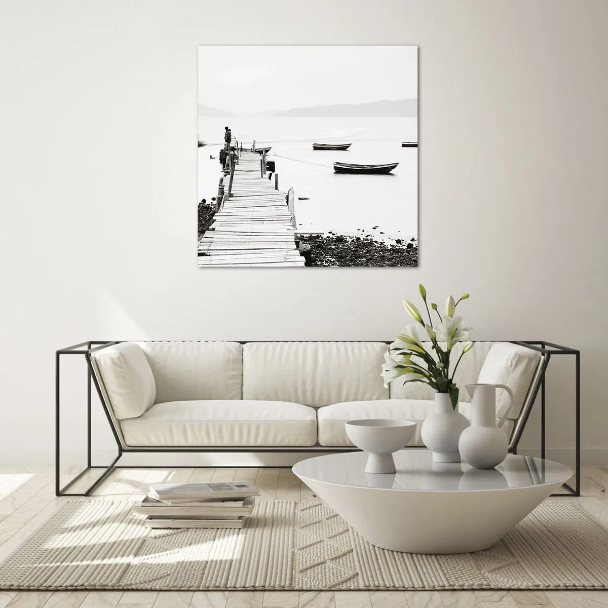 Glass picture - By Waters Still and Clear - 50x50 cm