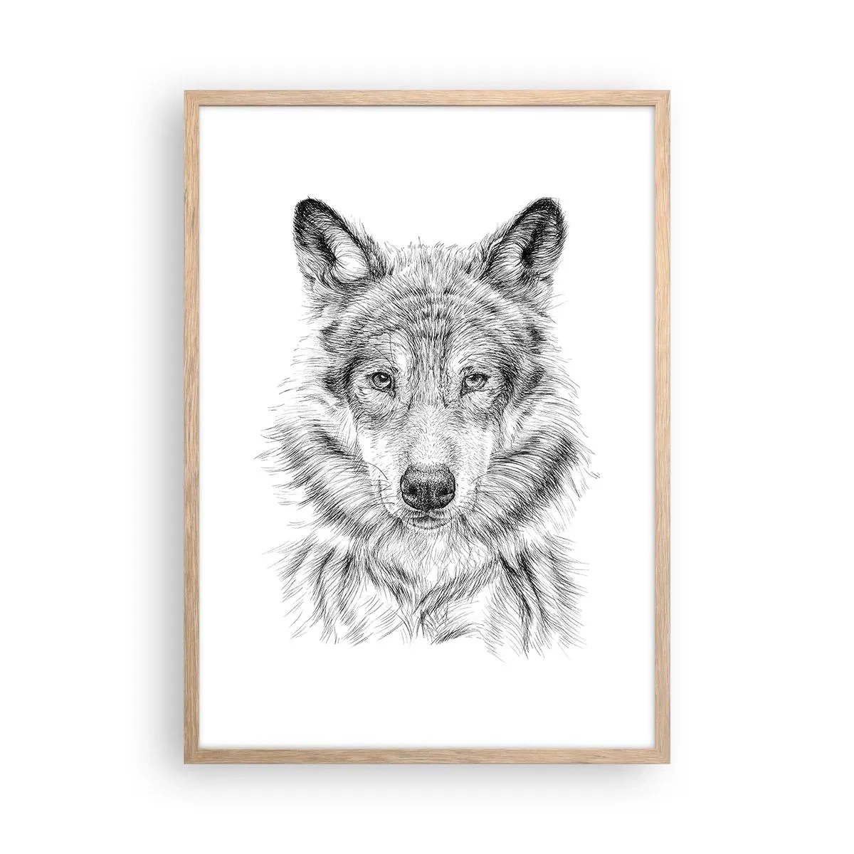 Poster in light oak frame - Born Leader - 50x70 cm