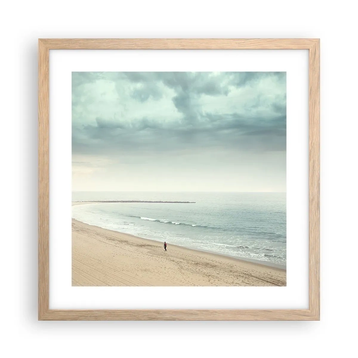 Poster in light oak frame - In Search of Quiet - 40x40 cm